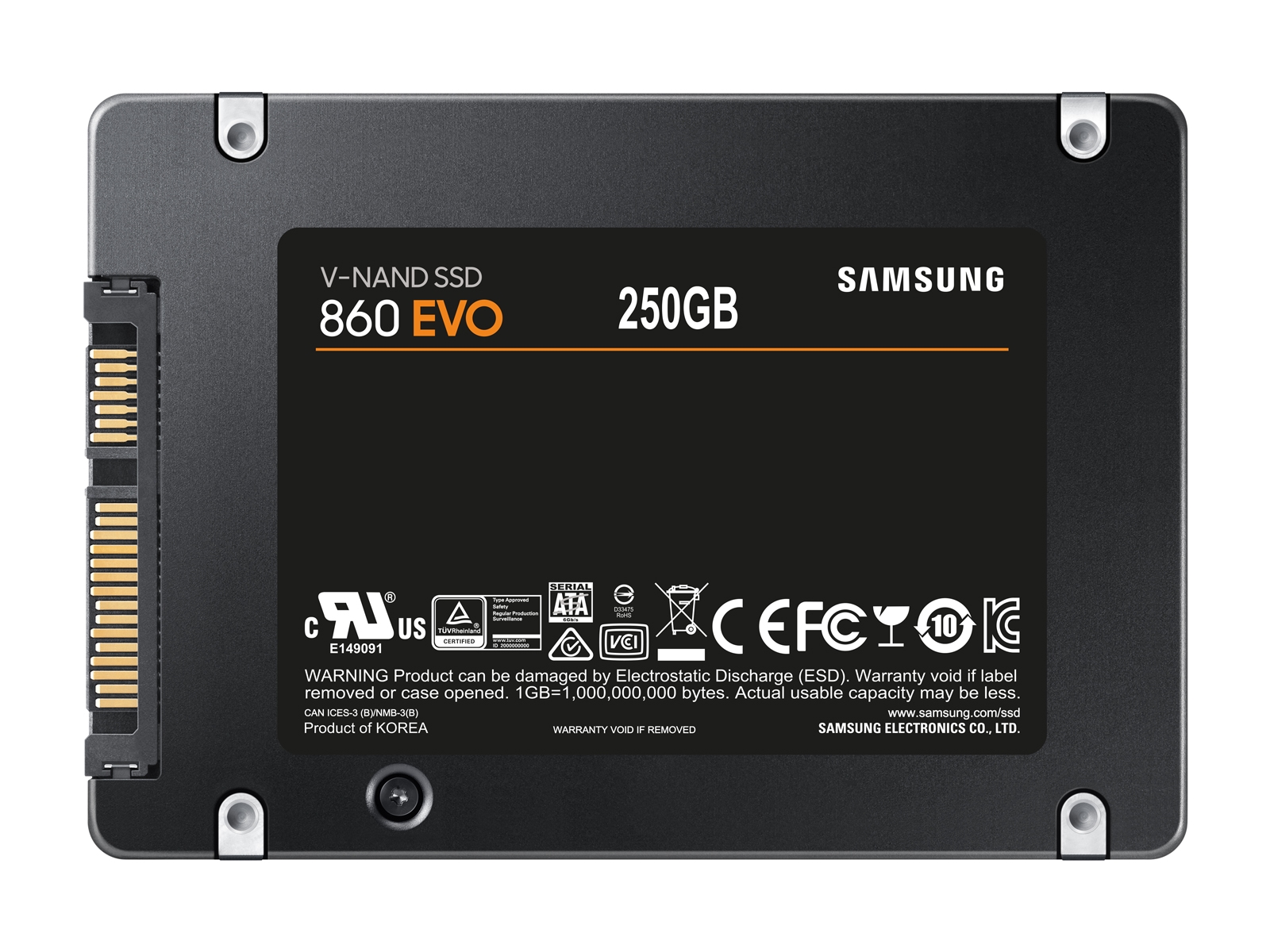 SSD Samsung 860 EVO 250 Gb, Sata III, 2.5 inch, Citire 550 MB/s